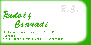 rudolf csanadi business card